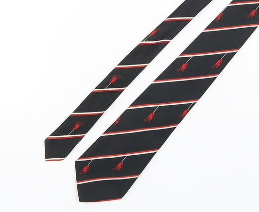 PreWorn  Mens Multicoloured Striped Polyester Pointed Tie One Size