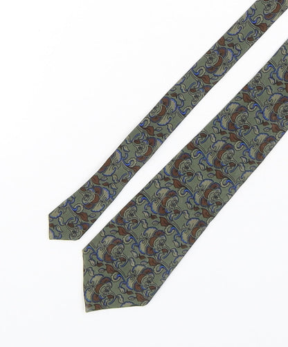 Da Vinci Mens Multicoloured Paisley Silk Pointed Tie One Size