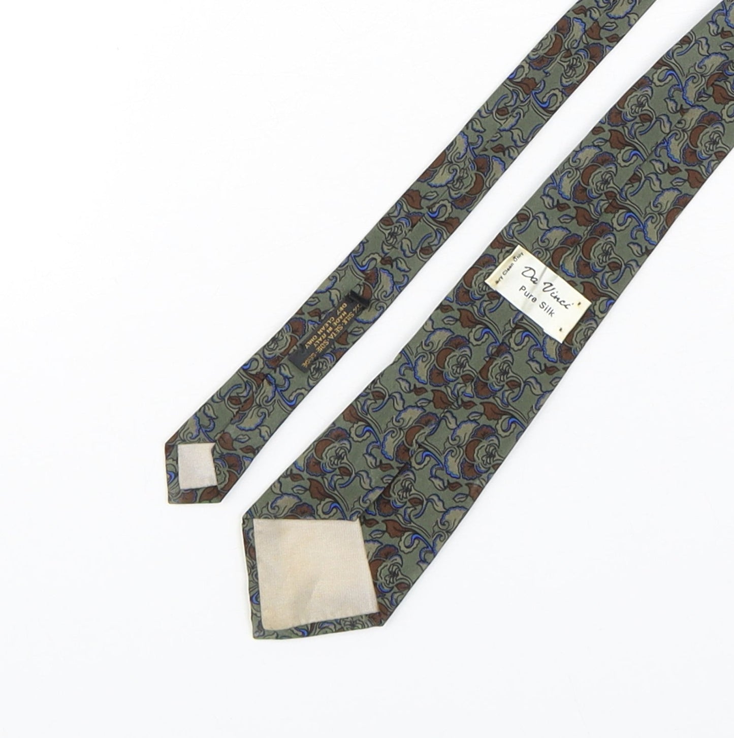 Da Vinci Mens Multicoloured Paisley Silk Pointed Tie One Size