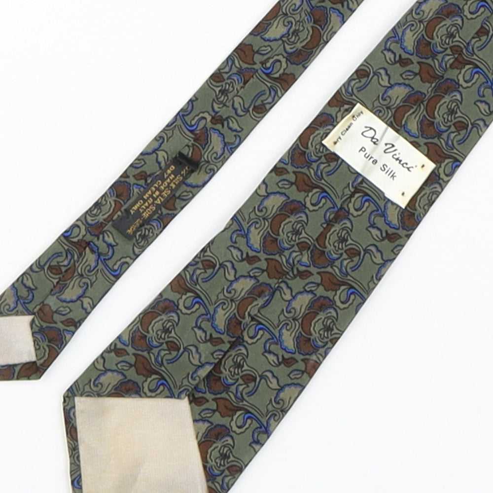 Da Vinci Mens Multicoloured Paisley Silk Pointed Tie One Size