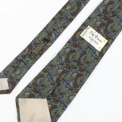 Da Vinci Mens Multicoloured Paisley Silk Pointed Tie One Size