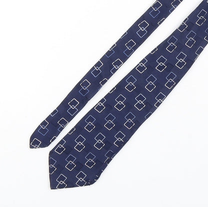 Mens Blakes Blue Geometric  Pointed Tie