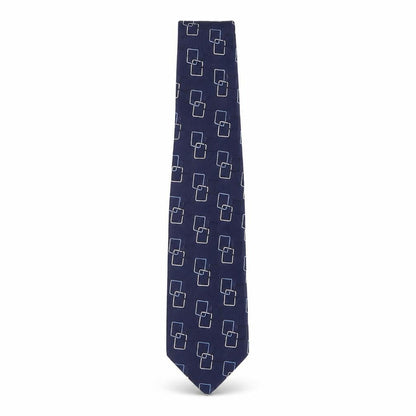 Mens Blakes Blue Geometric  Pointed Tie