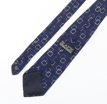 Mens Blakes Blue Geometric  Pointed Tie