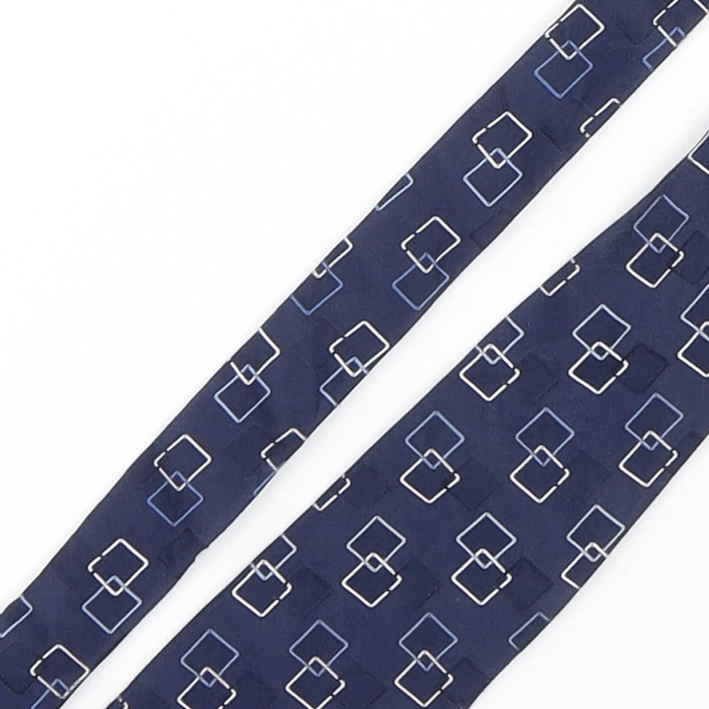 Mens Blakes Blue Geometric  Pointed Tie
