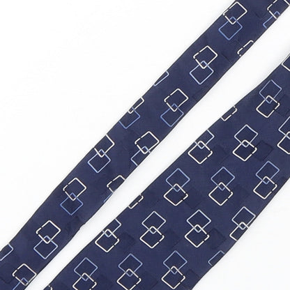 Mens Blakes Blue Geometric  Pointed Tie