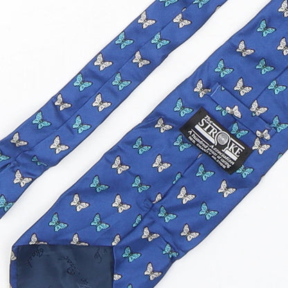 The Stroke Mens Pink Geometric Silk Pointed Tie One Size