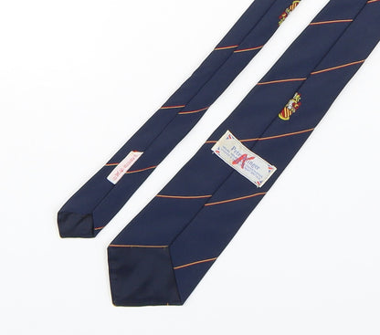 Back view of Peter Klinger men’s multicoloured striped polyester pointed tie one size