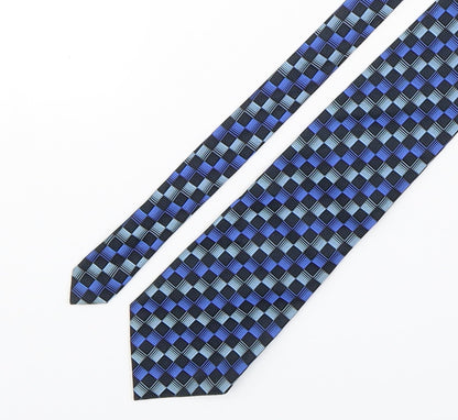 Charles Fox Mens Multicoloured Plaids & Checks Silk Pointed Tie One Size