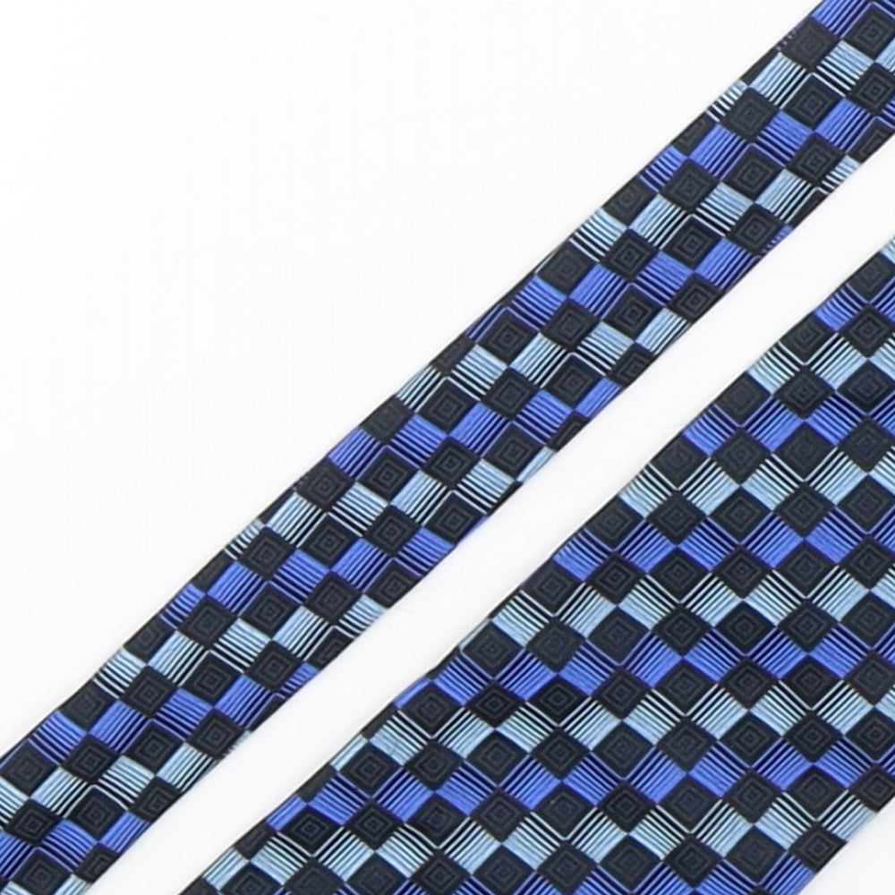 Charles Fox Mens Multicoloured Plaids & Checks Silk Pointed Tie One Size