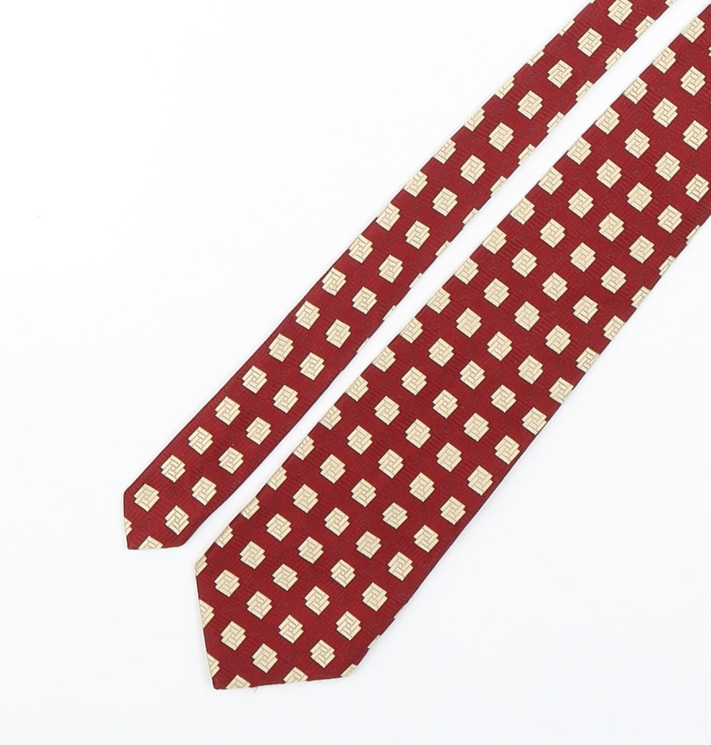 Marks and Spencer Mens Multicoloured Geometric Silk Pointed Tie One Size