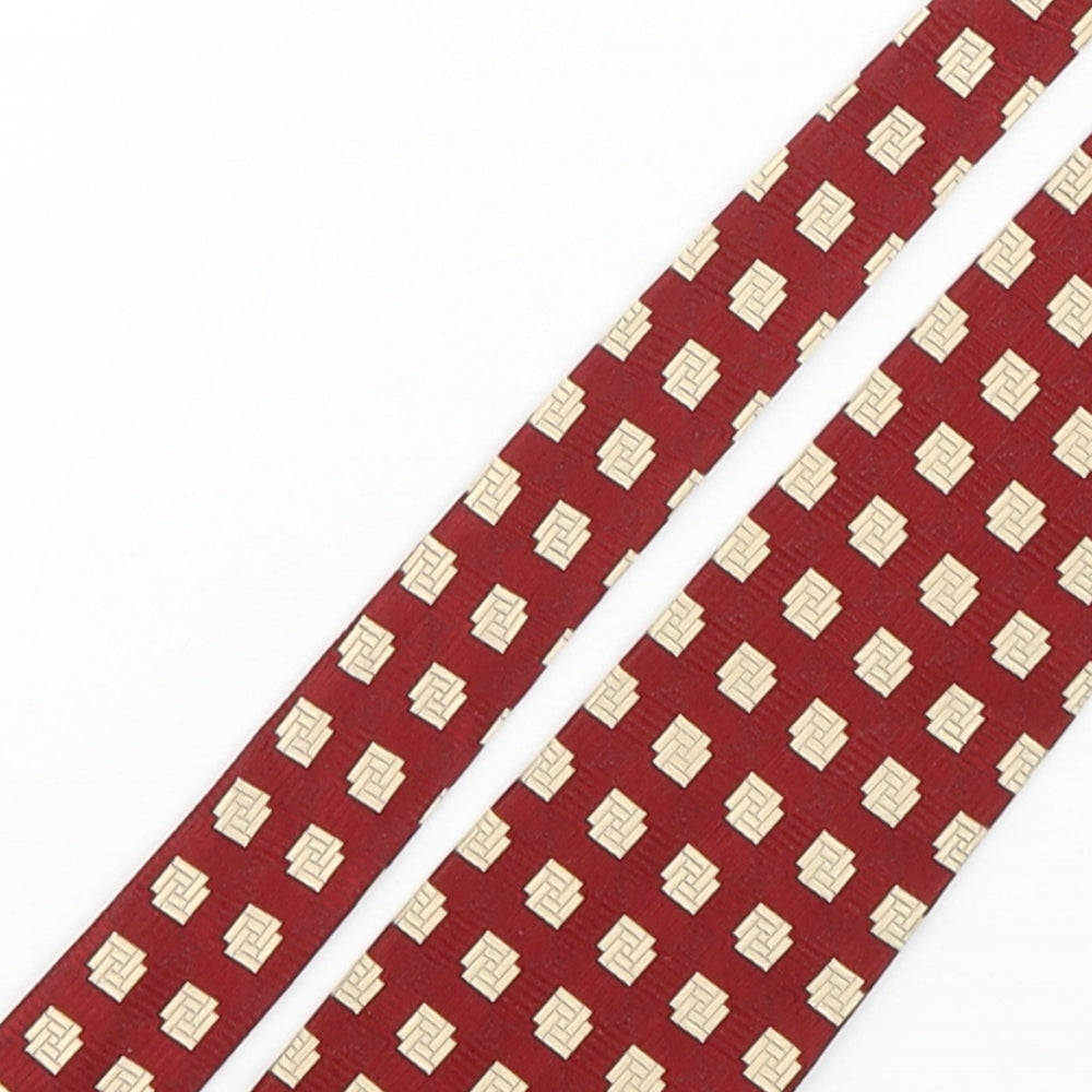 Marks and Spencer Mens Multicoloured Geometric Silk Pointed Tie One Size