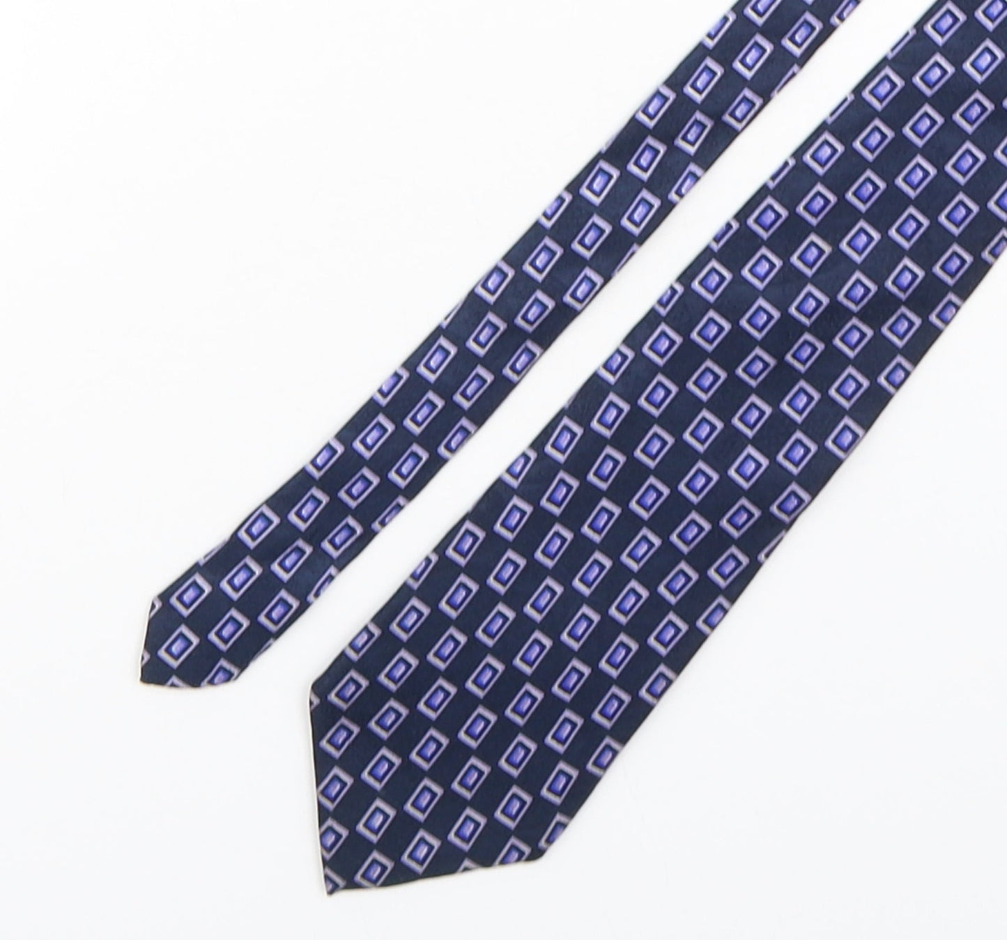 Copper Stone  Mens Purple Geometric Silk Pointed Tie One Size
