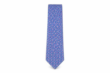 Front view of High and Mighty men’s multicoloured geometric silk pointed tie one size