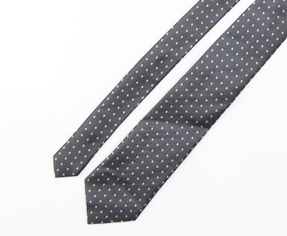 Mens Taylor & Wright Grey Polka Dot  Pointed Tie