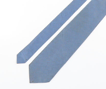 Zadi  Mens Multicoloured Plaids & Checks Silk Pointed Tie One Size
