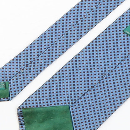 Zadi  Mens Multicoloured Plaids & Checks Silk Pointed Tie One Size