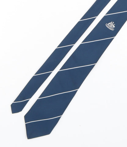 a. Royale  Mens Green Striped Polyester Pointed Tie One Size - Australia