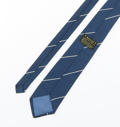 a. Royale  Mens Green Striped Polyester Pointed Tie One Size - Australia