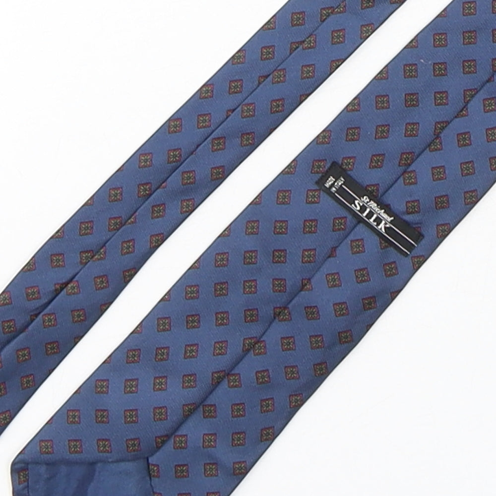 Mens StMichael Multicoloured Geometric  Pointed Tie