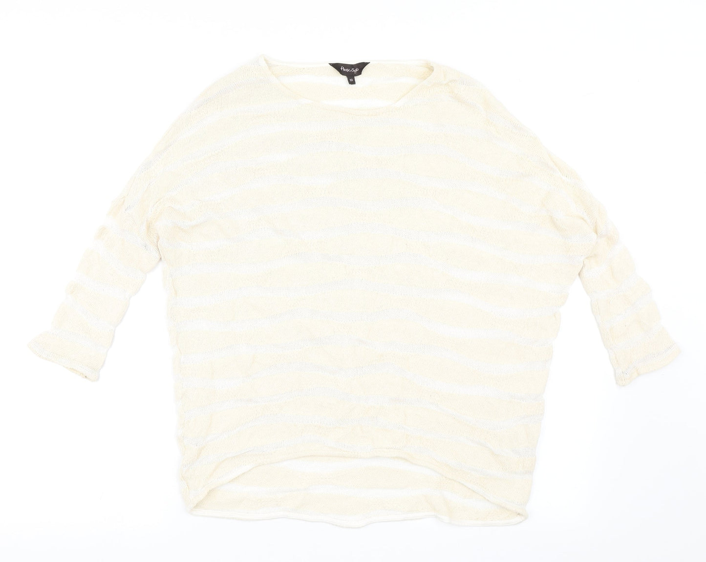 Womens UK Size 10 Phase Eight Beige Pullover Jumper
