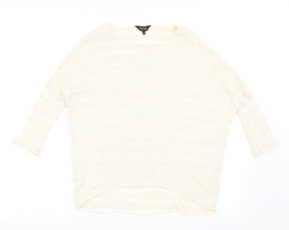 Womens UK Size 10 Phase Eight Beige Pullover Jumper