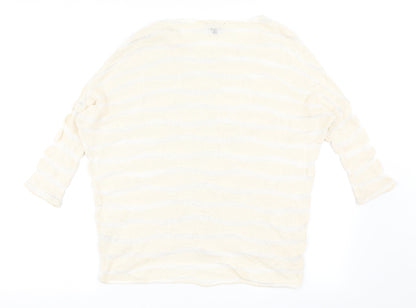 Womens UK Size 10 Phase Eight Beige Pullover Jumper