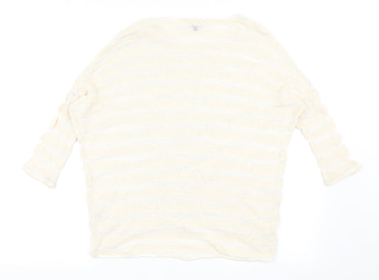 Womens UK Size 10 Phase Eight Beige Pullover Jumper