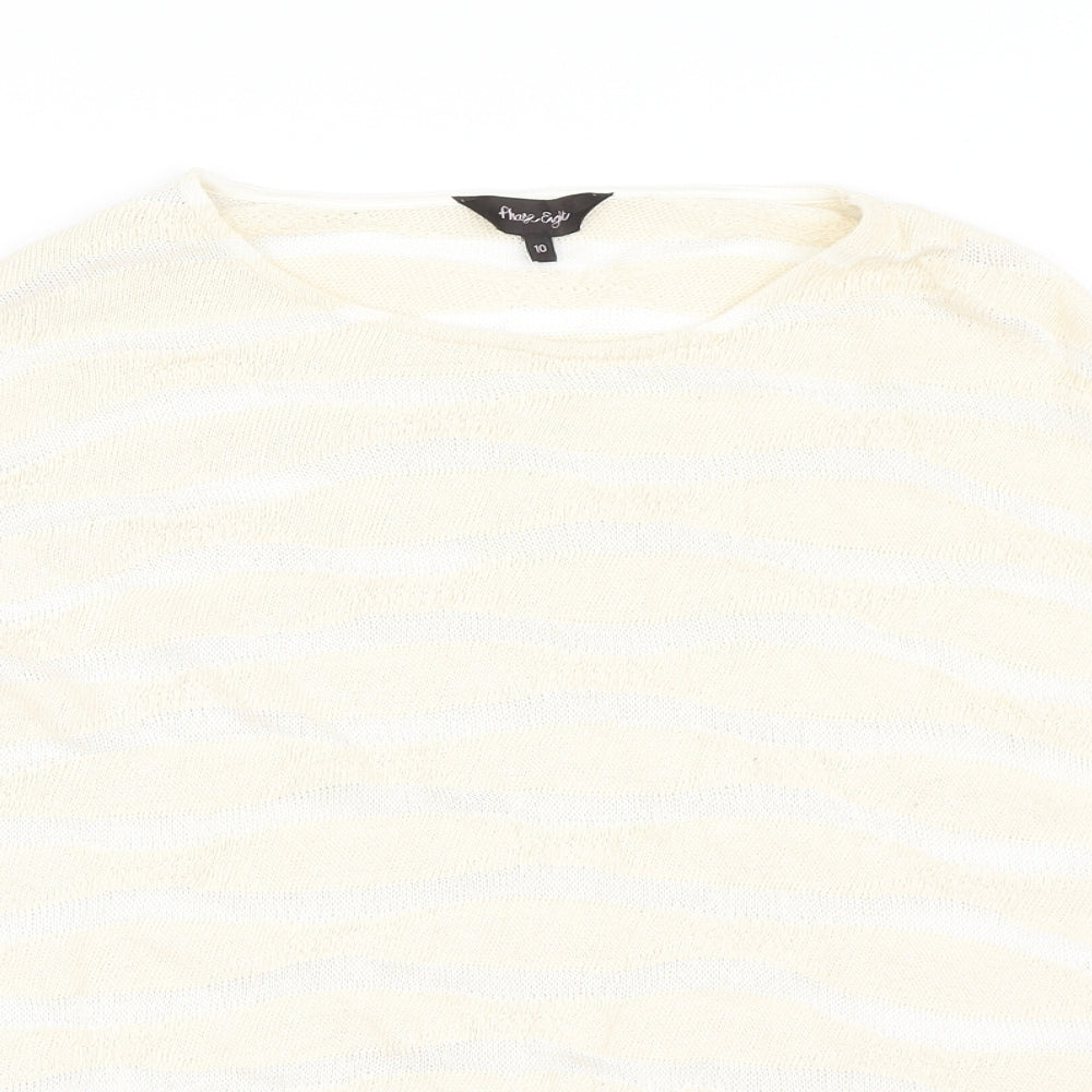 Womens UK Size 10 Phase Eight Beige Pullover Jumper