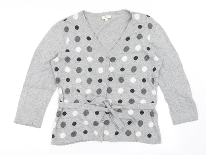 Womens UK Size L CC Grey Cardigan Jumper