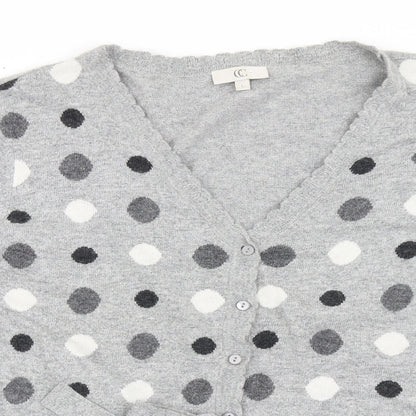 Womens UK Size L CC Grey Cardigan Jumper
