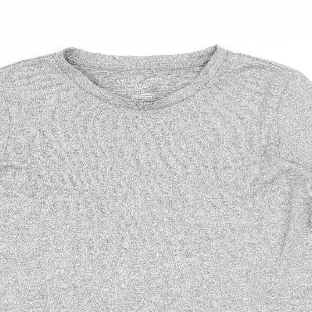 Womens UK Size S American Eagle Outfitters Grey Basic T-Shirt