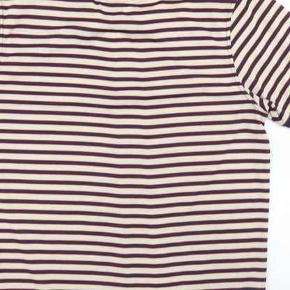 Kartel Mens Blue Striped Polyester  Polo Size M Collared Button