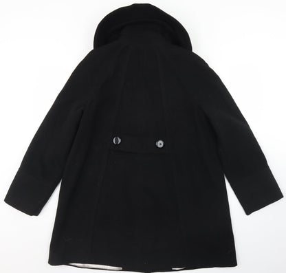 Womens UK Size S Wallis Black Overcoat