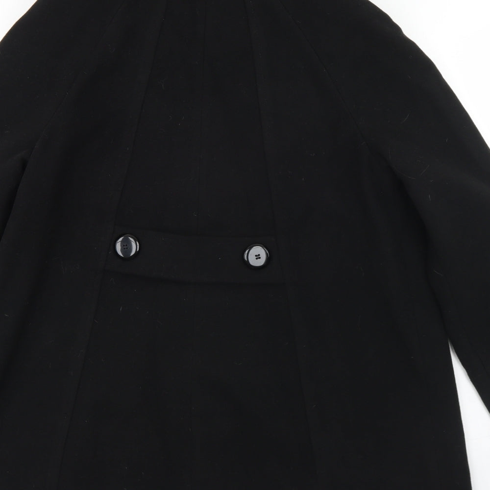 Womens UK Size S Wallis Black Overcoat