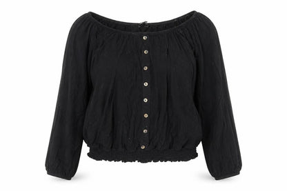 Womens UK Size 12 Peacocks Black Basic Blouse