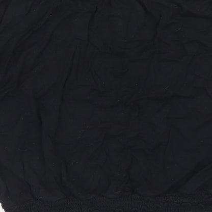 Womens UK Size 12 Peacocks Black Basic Blouse