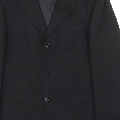 Mens UK Size 40 Burton Regular Black Suit Jacket