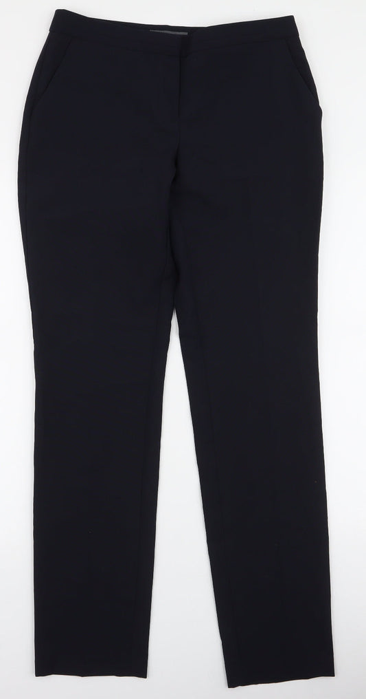 Womens UK Size 8 Atmosphere Slim Fit Dress Pants Blue Trousers