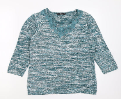 Womens UK Size S BM Blue Pullover Jumper