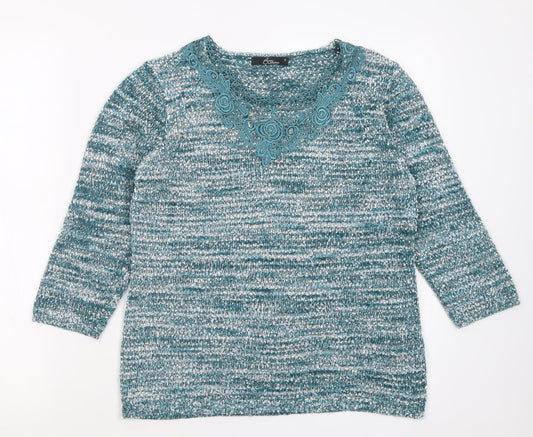 Womens UK Size S BM Blue Pullover Jumper