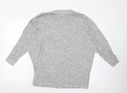 Womens UK Size M Pull&Bear Grey Pullover Jumper