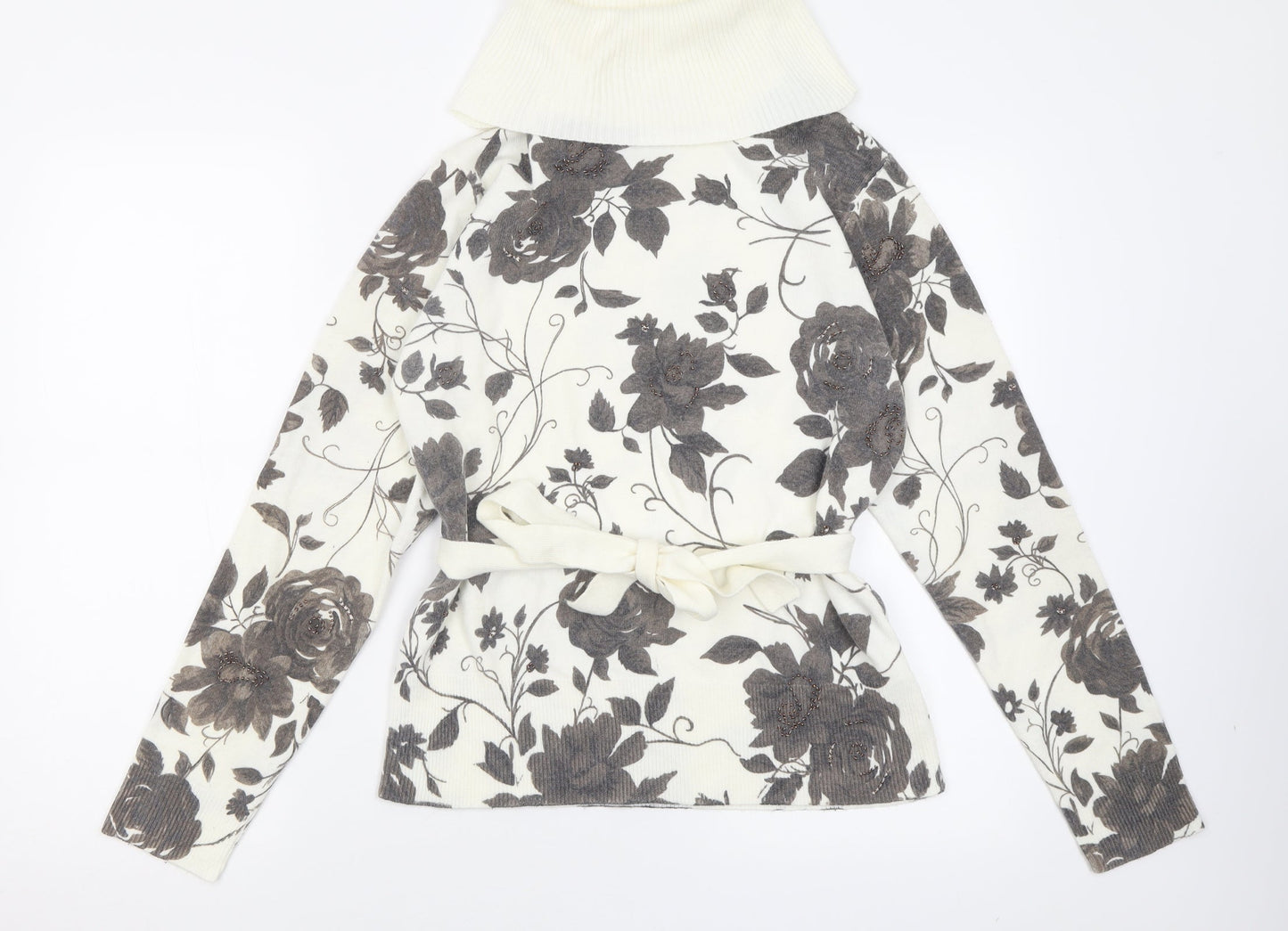 Womens UK Size M First Avenue Ivory Pullover Jumper