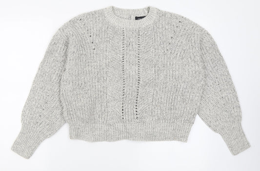 Womens UK Size S New Look Grey Pullover Jumper