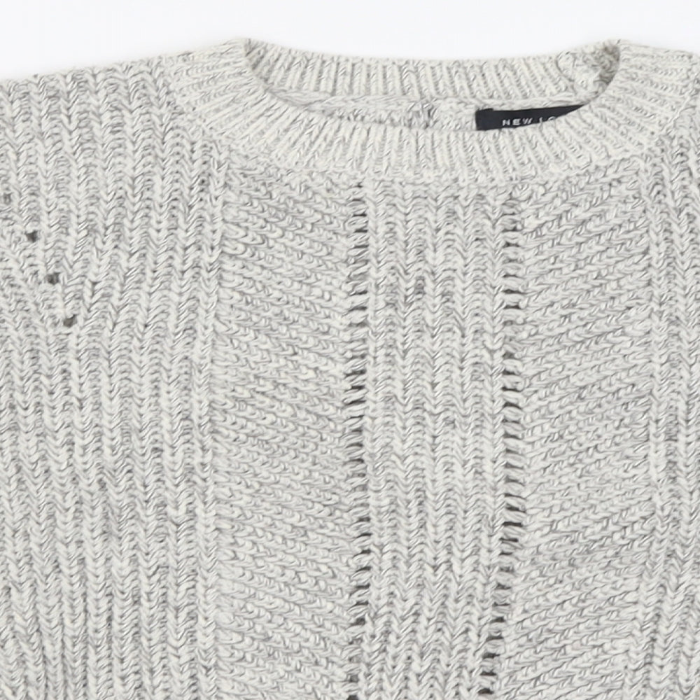 Womens UK Size S New Look Grey Pullover Jumper