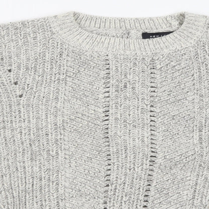 Womens UK Size S New Look Grey Pullover Jumper