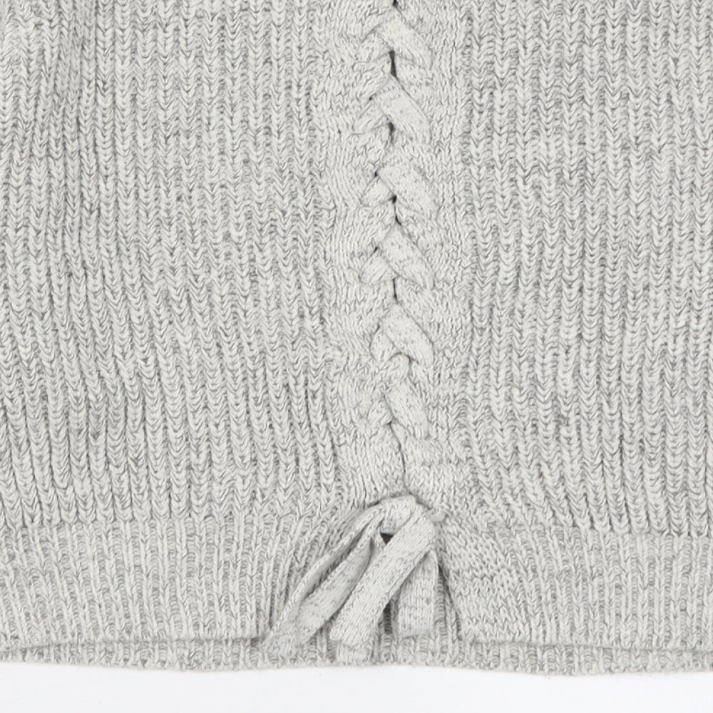 Womens UK Size S New Look Grey Pullover Jumper