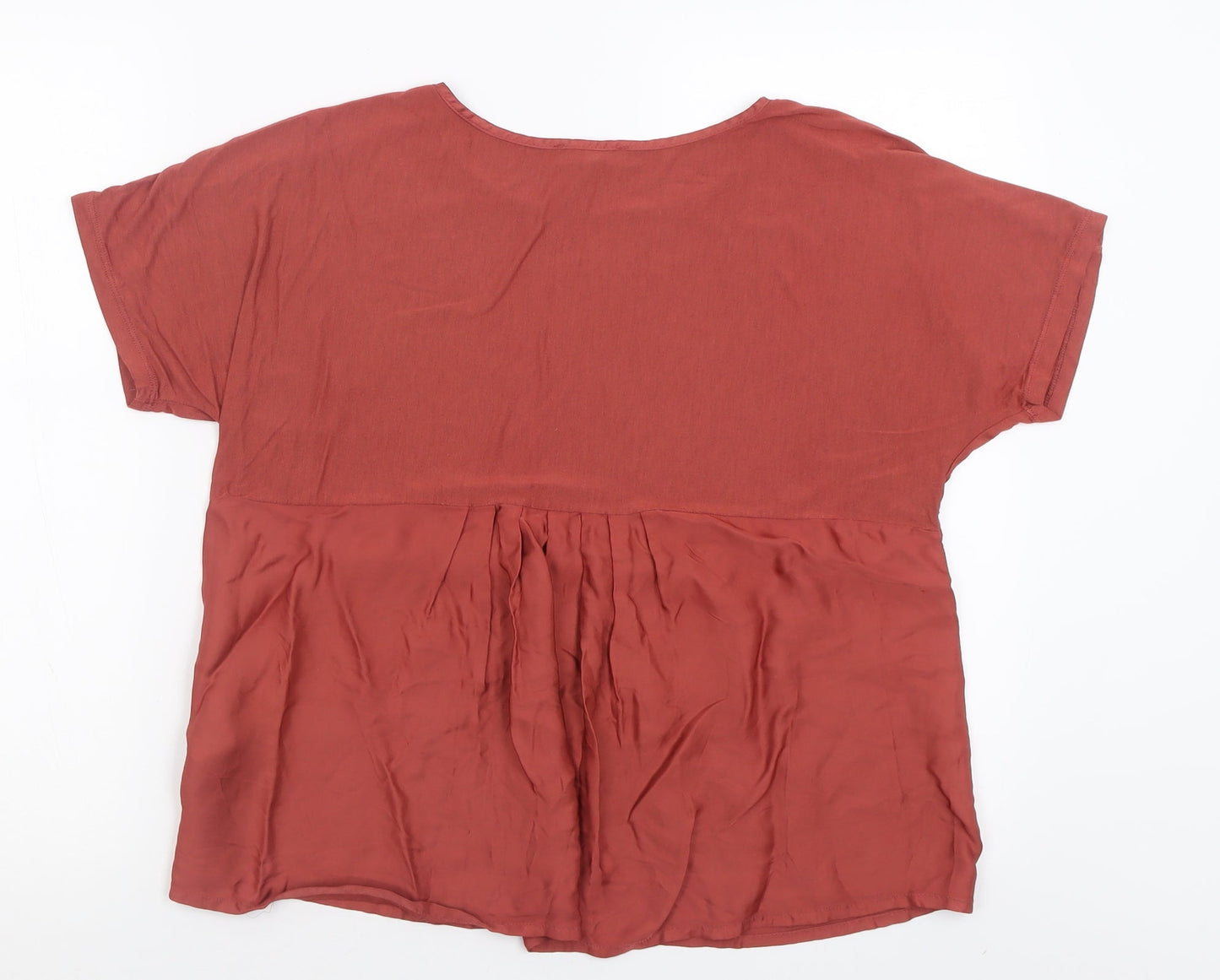 Womens UK Size 10 Phase Eight Red Basic T-Shirt