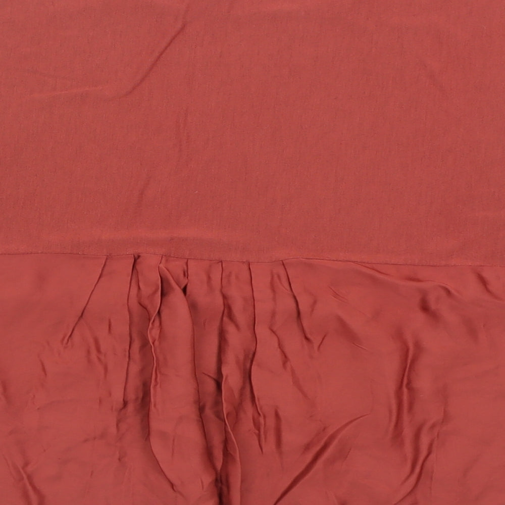 Womens UK Size 10 Phase Eight Red Basic T-Shirt