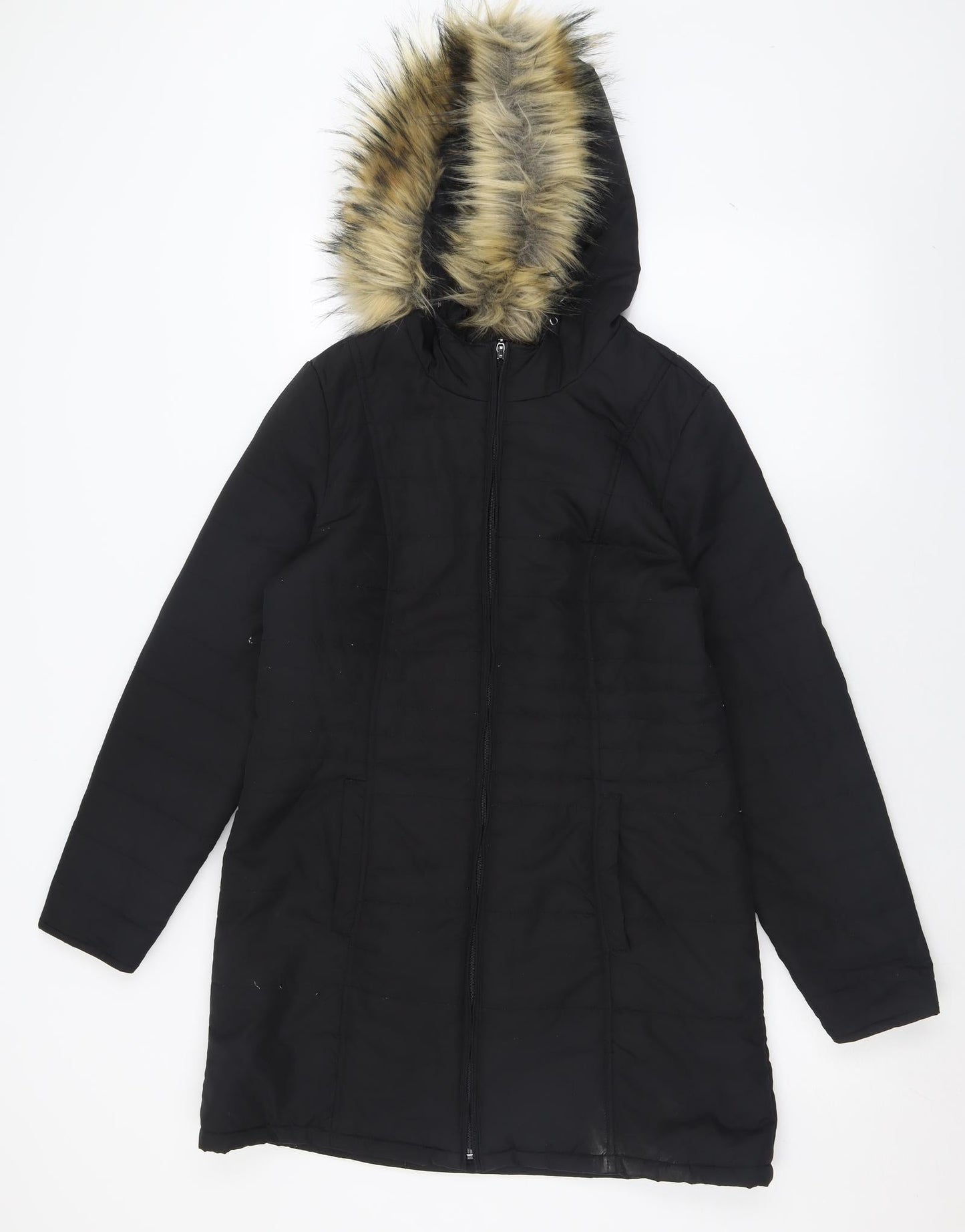 Womens UK Size XS Centigrade Black Parka Coat